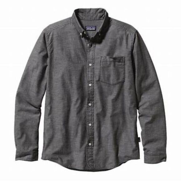Patagonia Men's Long-Sleeved Bluffside Shirt Blue Button Down Size Large - Picture 2 of 14